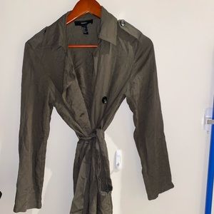 Olive trench coat size S